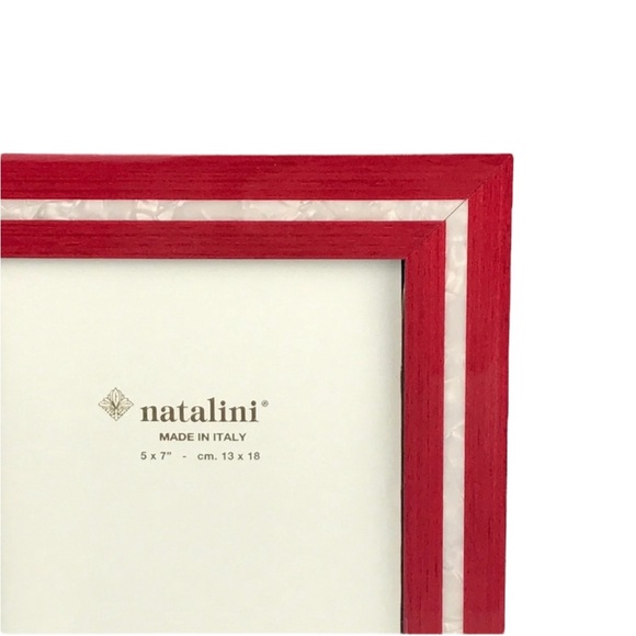 Natalini - ‘Red & White Border’ wood frame 5” x 7”. NWT Firm! - Picture 2 of 3